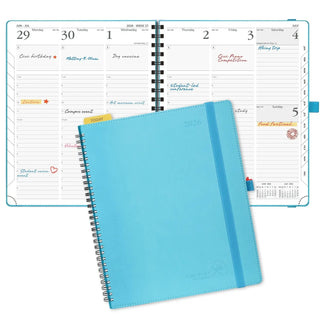 POPRUN 2026 Weekly Planner Donau Blue