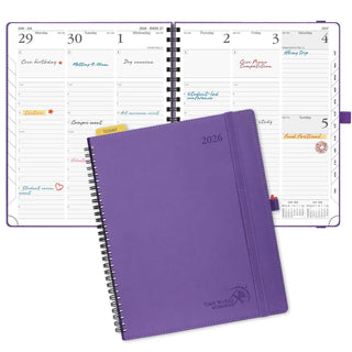 POPRUN 2026 Weekly Planner Purple