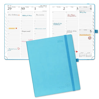 POPRUN 2026 Weekly Planner Donau Blue