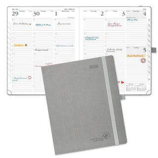 POPRUN 2026 Weekly Planner Gray