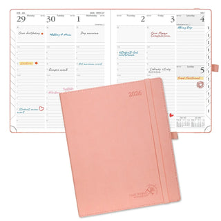 POPRUN 2026 Weekly Planner Pink