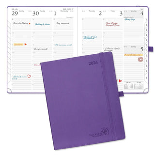POPRUN 2026 Weekly Planner Purple