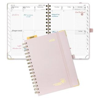 POPRUN 2026 Weekly Planner Light Pink