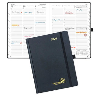 POPRUN 2025 Weekly Planner Black