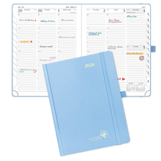 POPRUN 2025 Weekly Planner Haze Blue