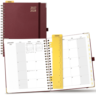 POPRUN 2027 Monthly Planner Burgundy