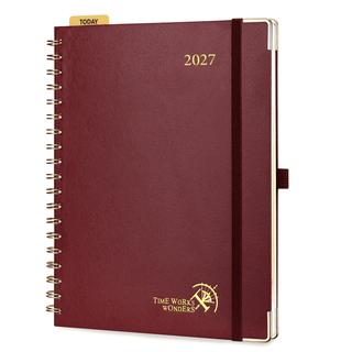 POPRUN Weekly Planner Burgundy