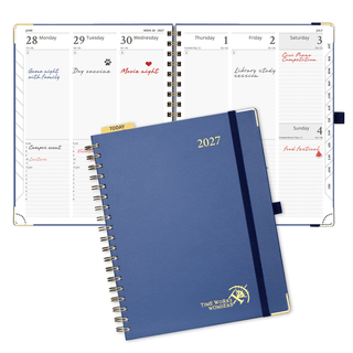 POPRUN Weekly Planner Navy Blue