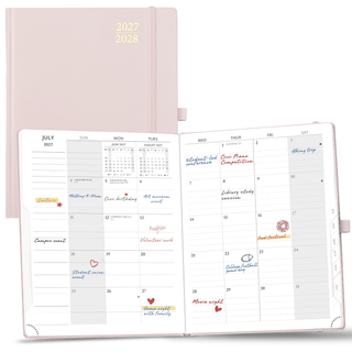 POPRUN 2027 Monthly Planner Light Pink
