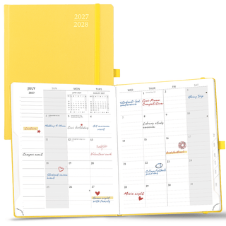 POPRUN 2027 Monthly Planner Light Yellow