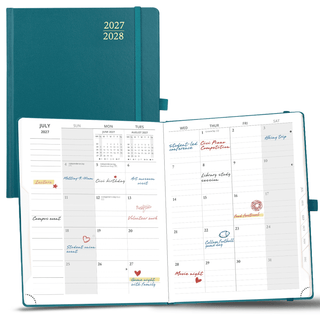 POPRUN 2027 Monthly Planner Pacific Green