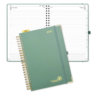POPRUN 2026 Daily Planner Mid Night Green