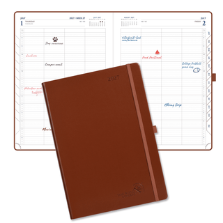 POPRUN 2027 Daily Planner Brown