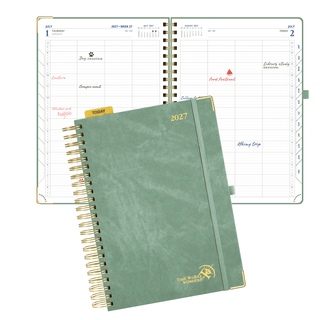 POPRUN 2027 Daily Planner Midnight Green