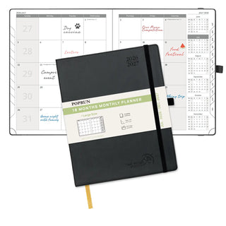 POPRUN 2026-2027 Academic Planner Black