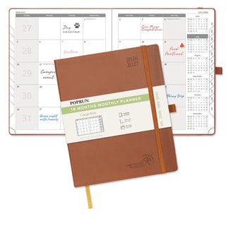 POPRUN 2026-2027 Academic Planner Brown