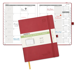 POPRUN 2026-2027 Academic Planner Burgundy