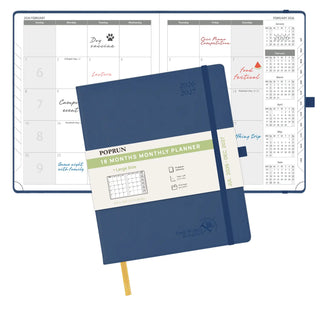 POPRUN 2026-2027 Academic Planner Navy Blue