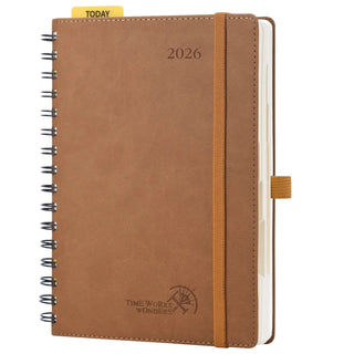 POPRUN 2026 Daily Planner Brown