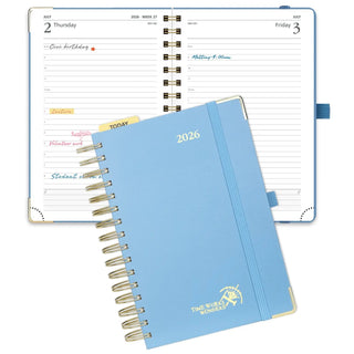 POPRUN 2025 Daily Planner Haze Blue