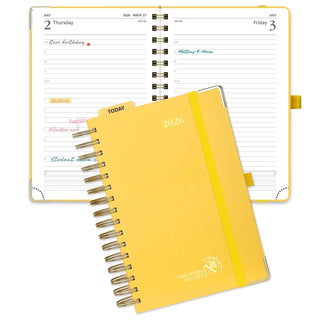 POPRUN 2025 Daily Planner Light Yellow