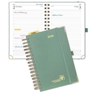 POPRUN 2025 Daily Planner Mid Night Green
