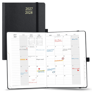 POPRUN 2027 Monthly Planner Black