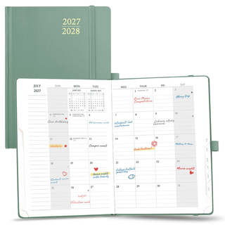 POPRUN 2027 Monthly Planner Midnight Green