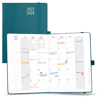 POPRUN 2027 Monthly Planner Pacific Green