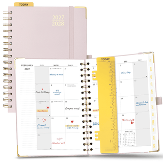 POPRUN 2027 Monthly Planner Light Pink