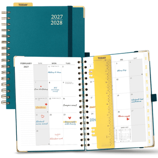 POPRUN 2027 Monthly Planner Pacific Green