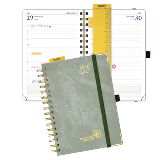 POPRUN 2026-2027 Academic Planner Olive Green