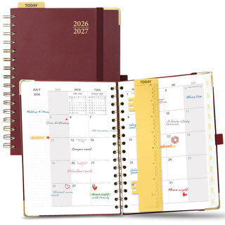 POPRUN 2026-2027 Academic Planner Burgundy
