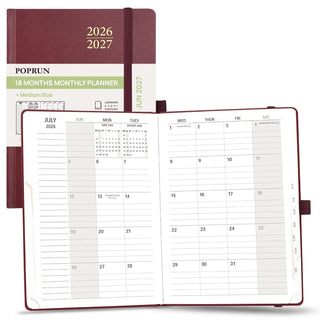 POPRUN 2026 Monthly Planner Bordeaux