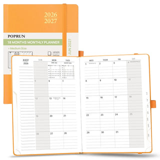 POPRUN 2026 Monthly Planner Orange