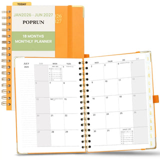 POPRUN 2026 Monthly Planner Orange
