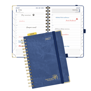 POPRUN 2027 Daily Planner Ink Blue