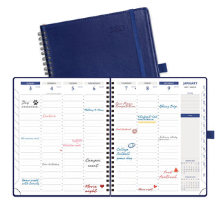 POPRUN 2026 Weekly Planner Night Sky Blue