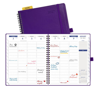 POPRUN 2026 Weekly Planner Purple