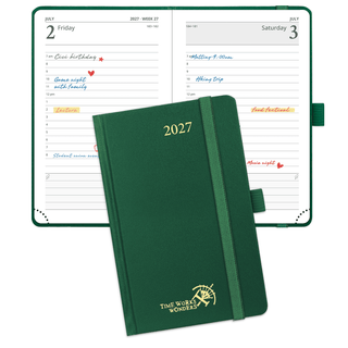 POPRUN 2027 Daily Planner Dark Green