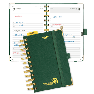 POPRUN 2027 Daily Planner Dark Green