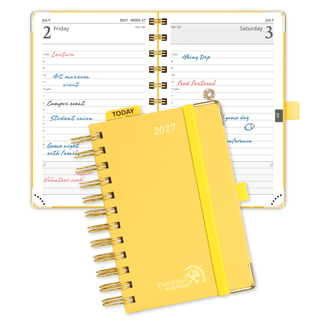 POPRUN 2027 Daily Planner Light Yellow