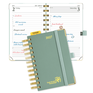 POPRUN 2027 Daily Planner Midnight Green