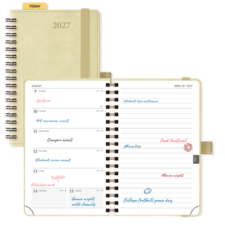 POPRUN 2026 Weekly Planner Beige