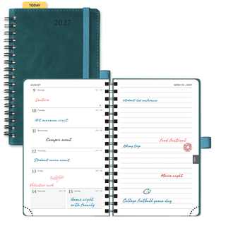 POPRUN 2026 Weekly Planner Peotrol Green