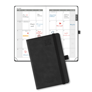 POPRUN 2026 Monthly Planner Black