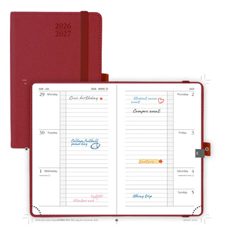 POPRUN 2026-2027 Academic Planner Burgundy