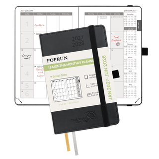 POPRUN 2027 Monthly Planner Black