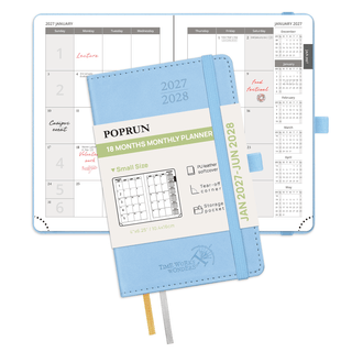 POPRUN 2027 Monthly Planner Blue