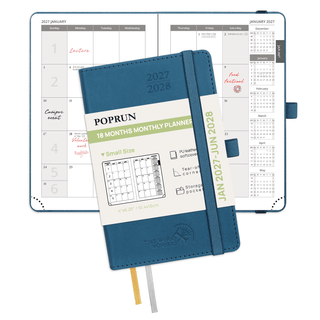 POPRUN 2027 Monthly Planner Night Sky Blue
